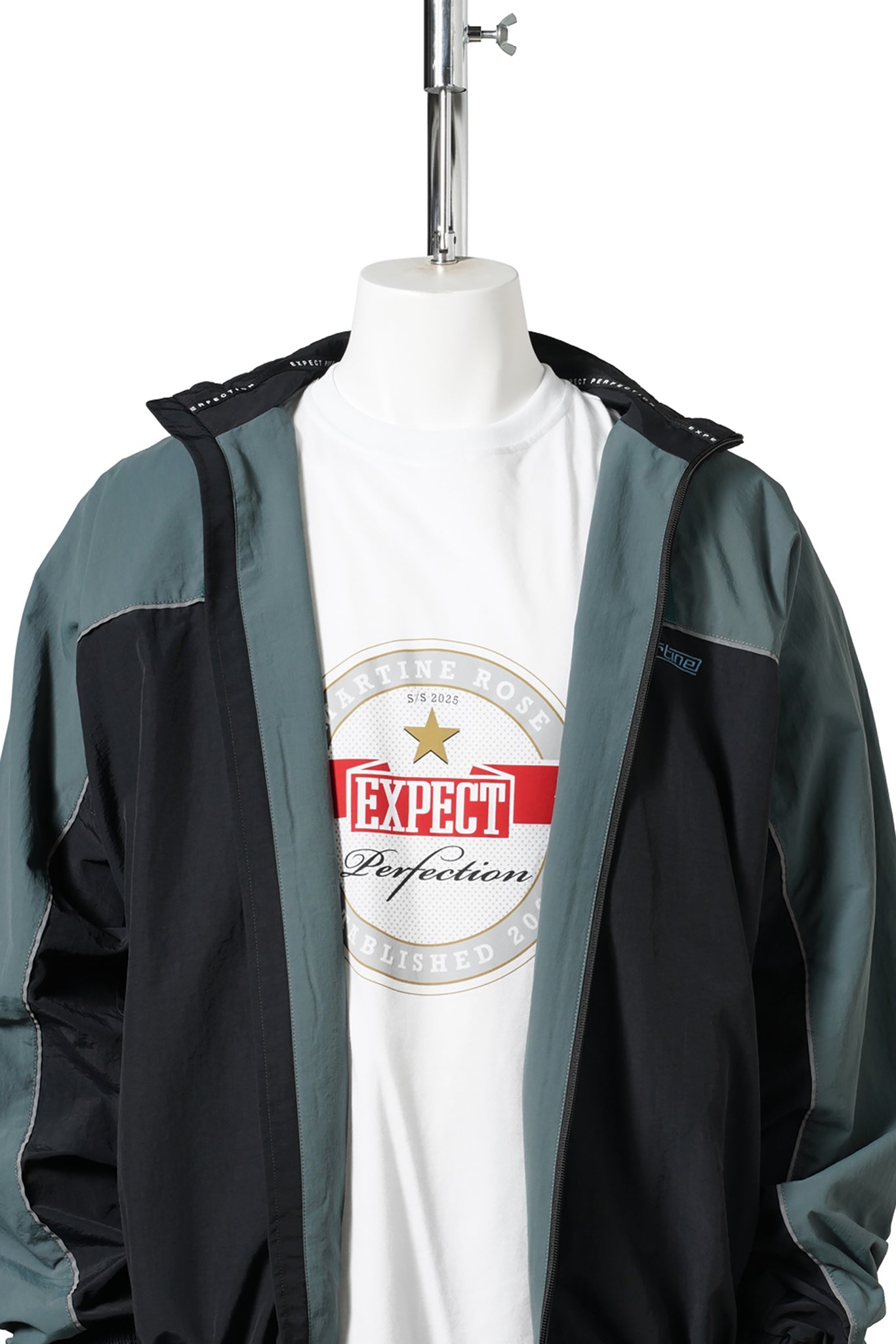 T-LINING TRACK JACKET / BLACK TEAL
