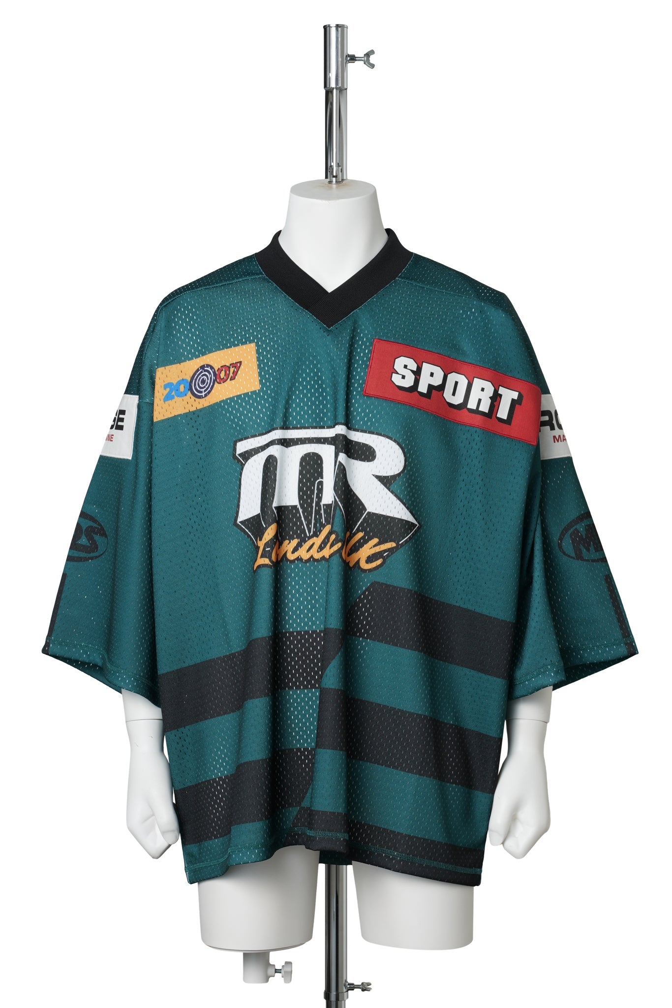 OVERSIZED HOCKEY TOP / GREEN BLACK
