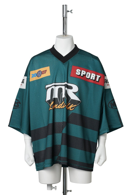 OVERSIZED HOCKEY TOP / GREEN BLACK