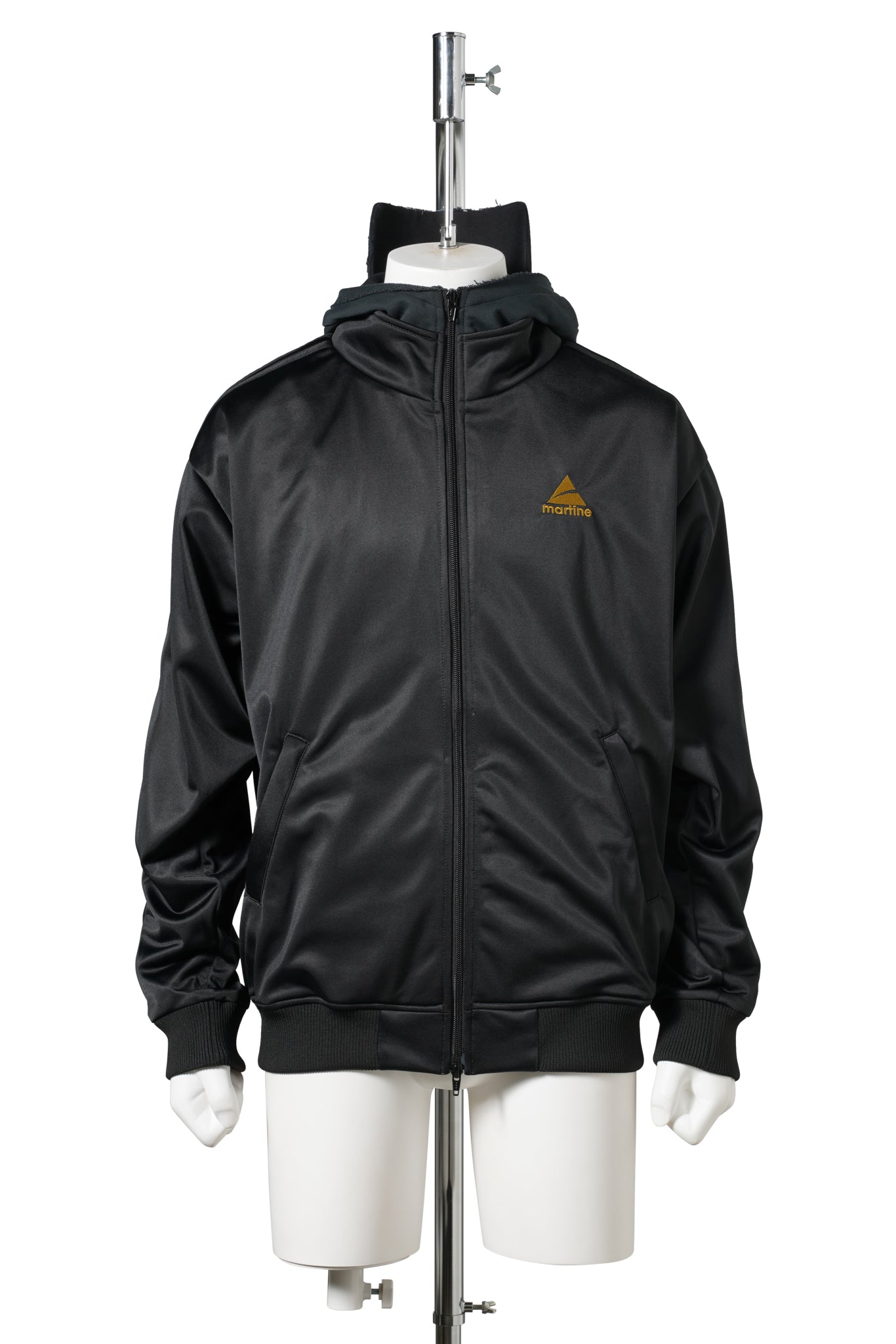 HOOD CAP TRACK JACKET / BLACK