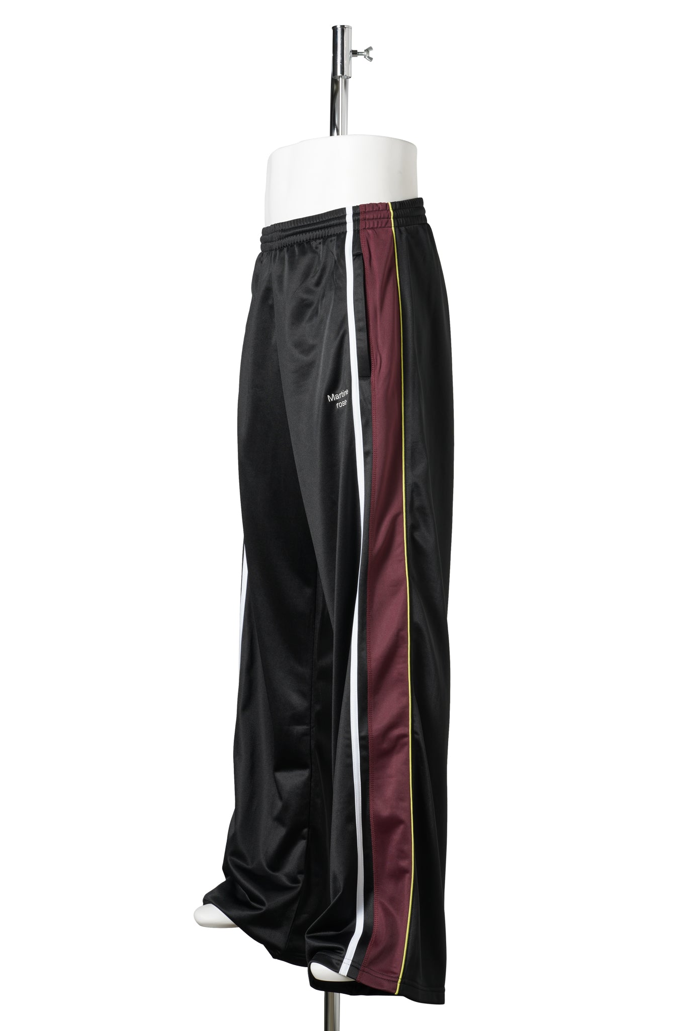 WIDE LEG TRACKPANT / BLACK BURGUNDY