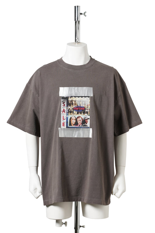 S/S OVERSIZED T-SHIRT / BROWN WASHED