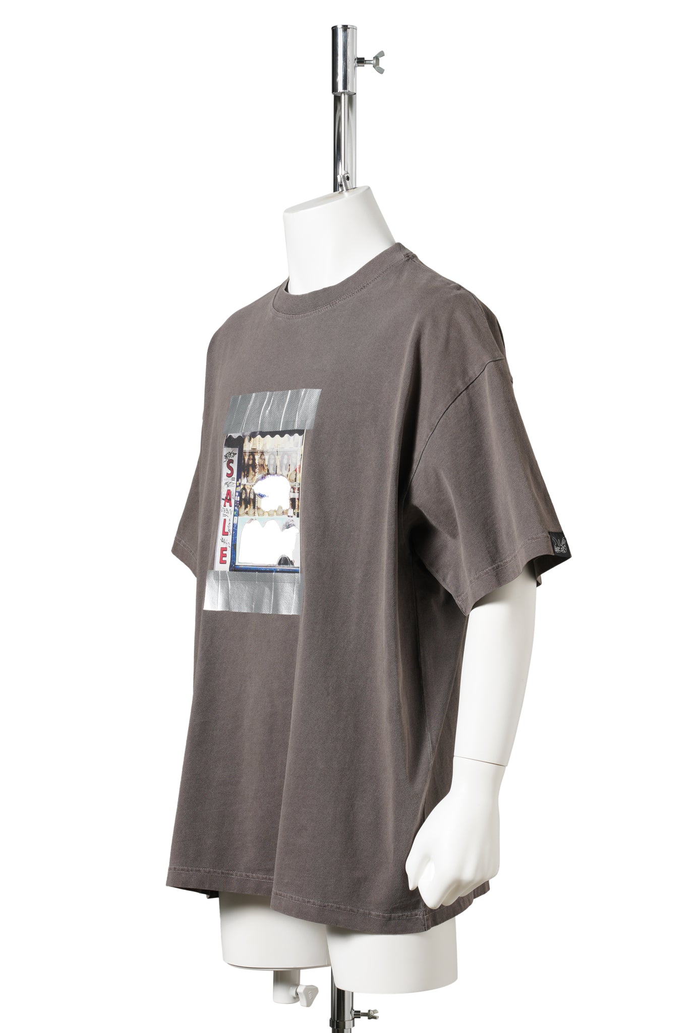 S/S OVERSIZED T-SHIRT / BROWN WASHED