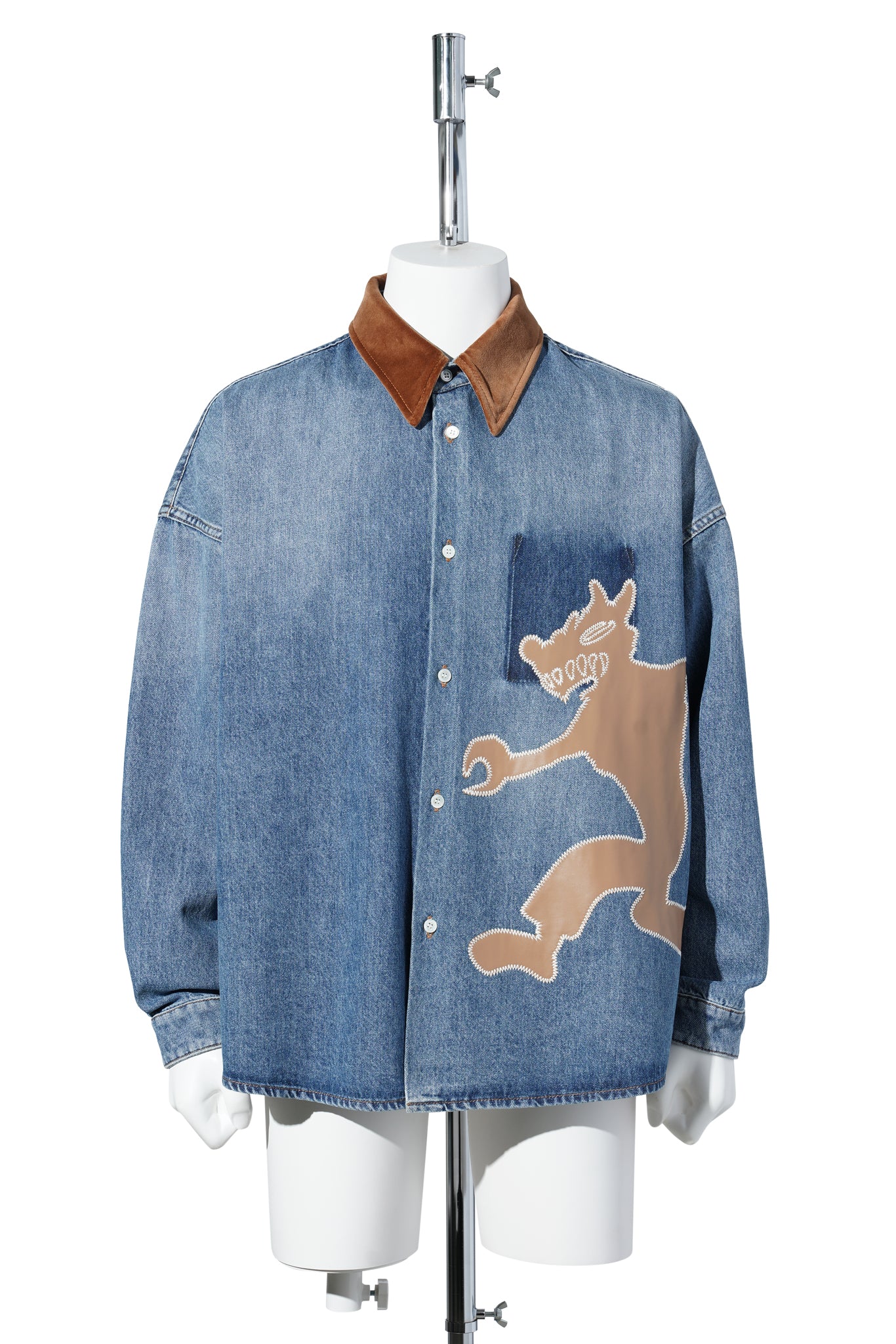 WASHED BULL DENIM / 00B96:DEEP BLUE