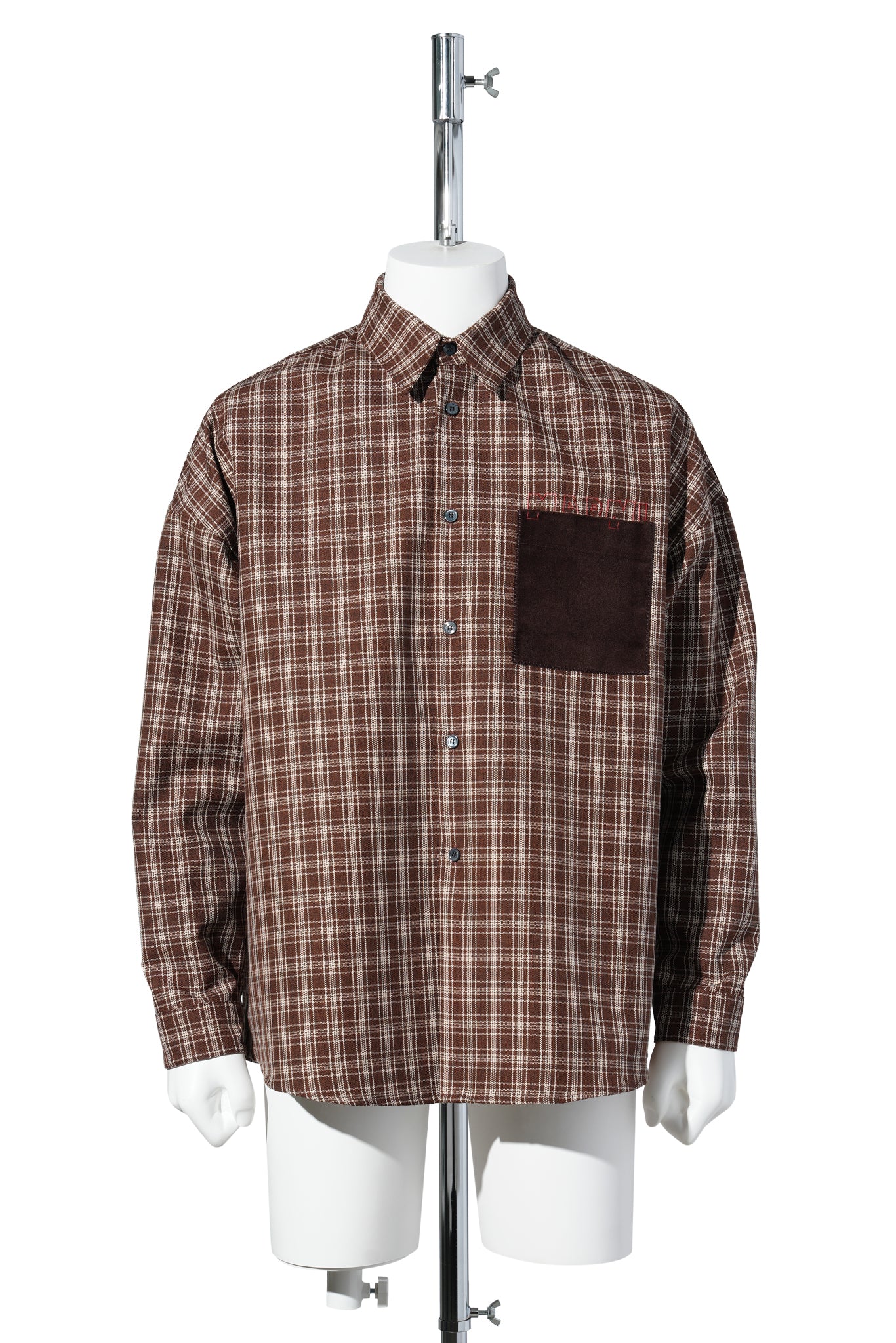 CHECK GRAIN DE POUDRE WOOL / CHM29:MAROON