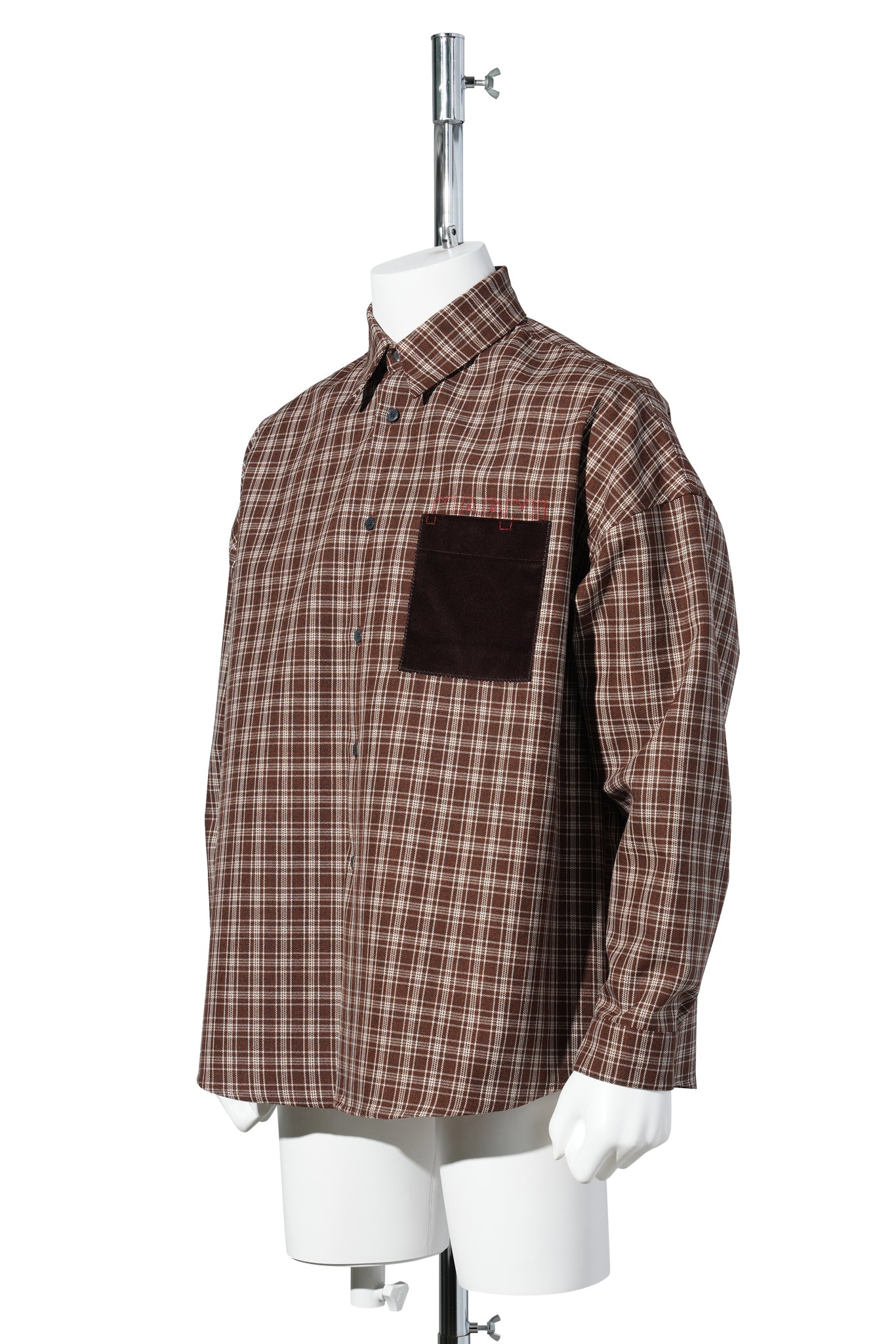 CHECK GRAIN DE POUDRE WOOL / CHM29:MAROON