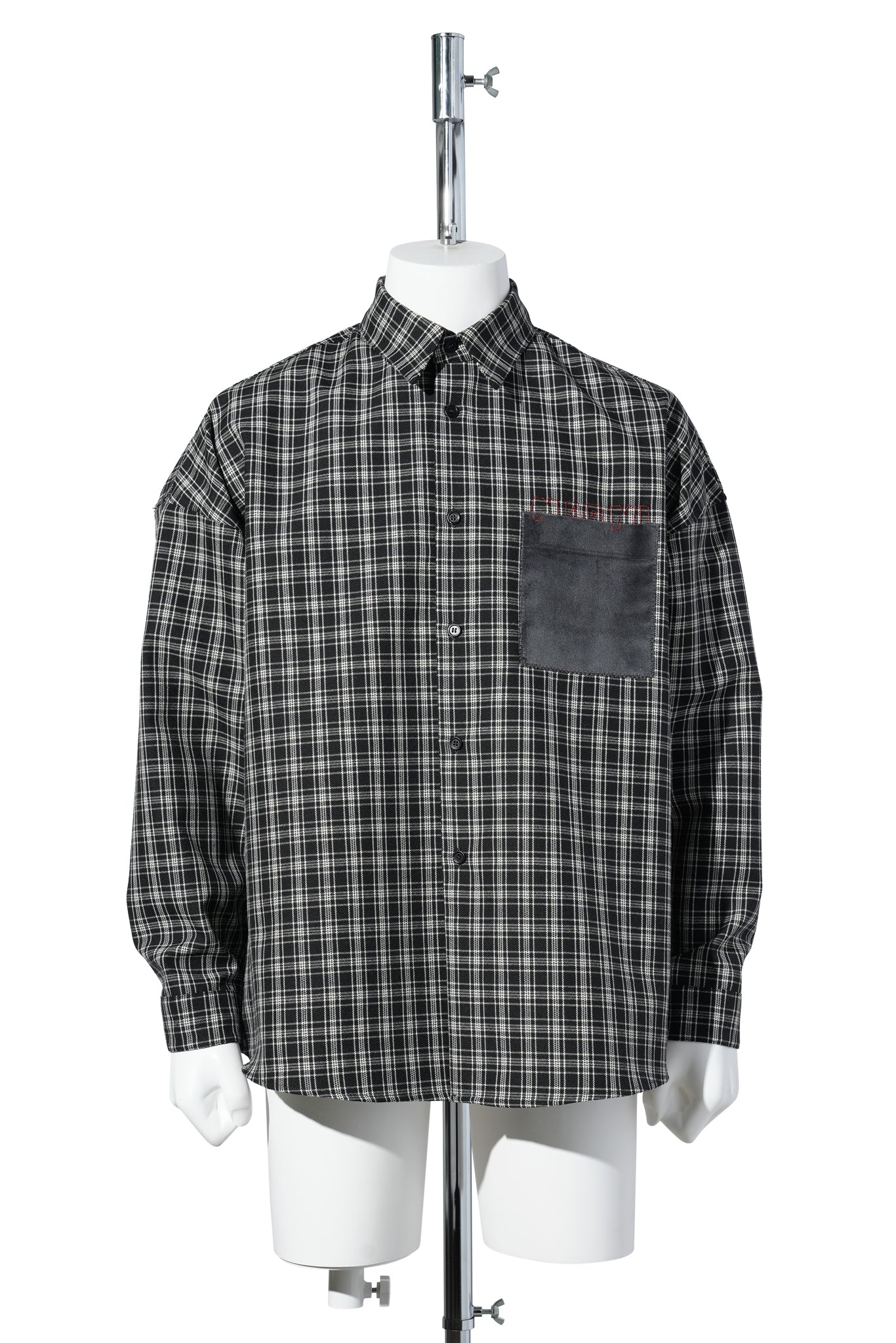 CHECK GRAIN DE POUDRE WOOL / CHN99:BLACK