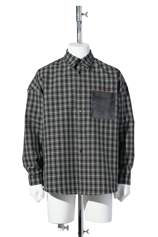 CHECK GRAIN DE POUDRE WOOL / CHN99:BLACK