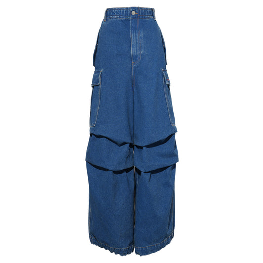 BLEACHED COATED ORGANIC DENIM / BDB60:OCEAN