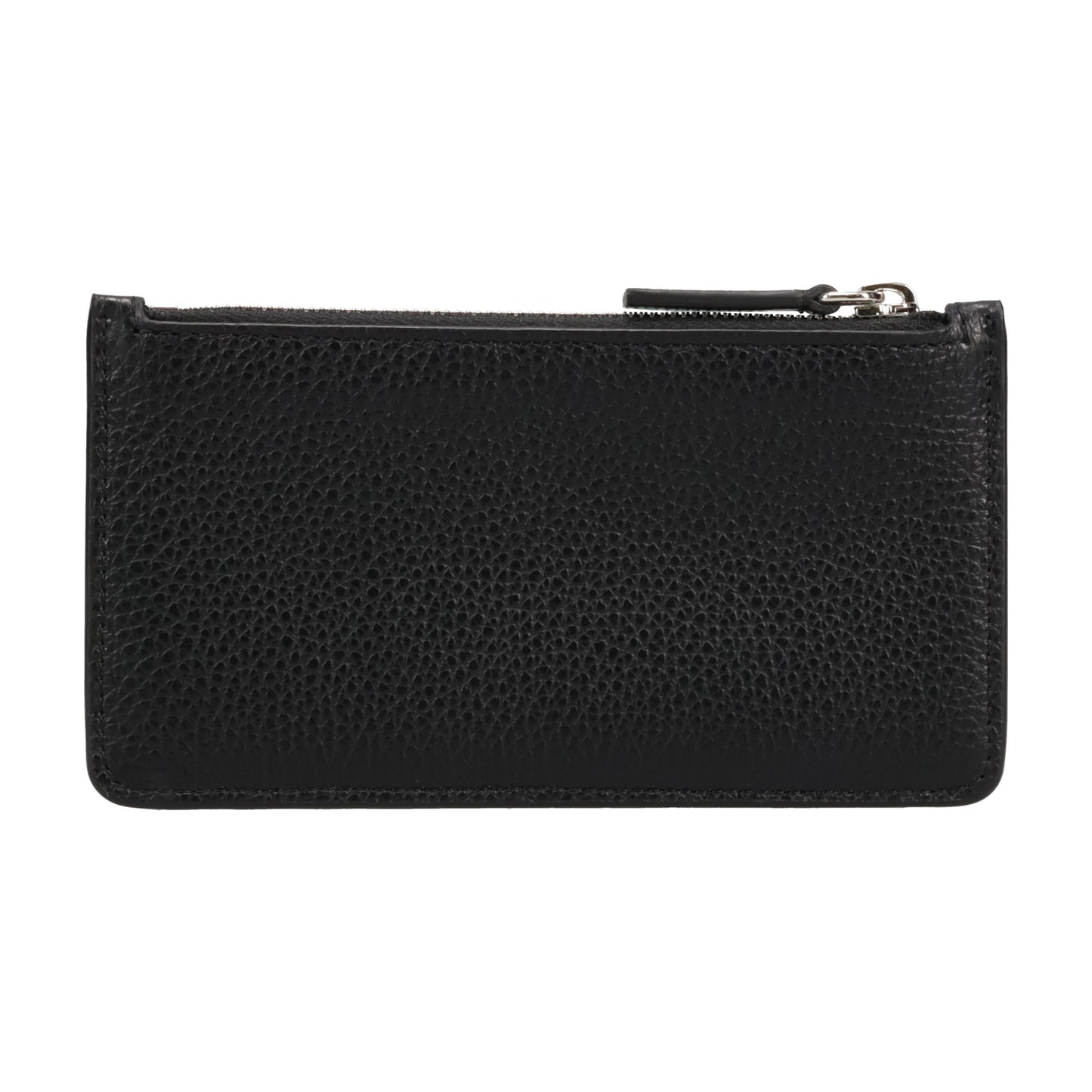 BLACK LEATHER CARD CASE WITH MARNI MENDING EMBROIDERY / 00N99