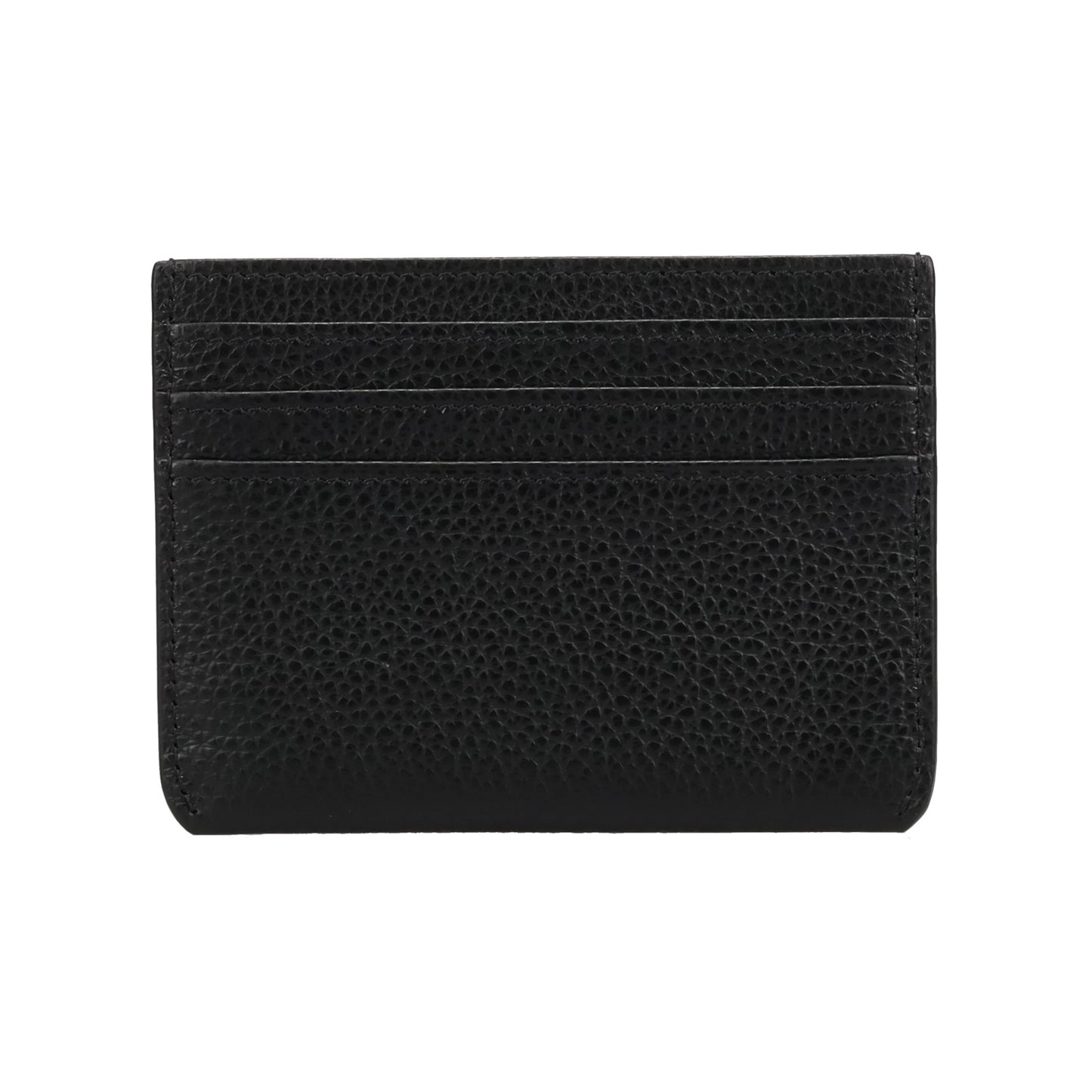 BLACK LEATHER CARDHOLDER WITH MARNI MENDING EMBROIDERY / 00N99