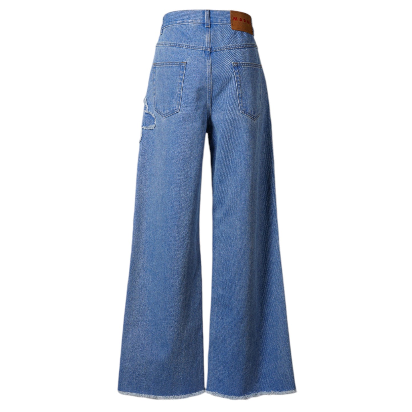 MID RISE BLUE JEANS WITH PATCH DETAIL / PCB44