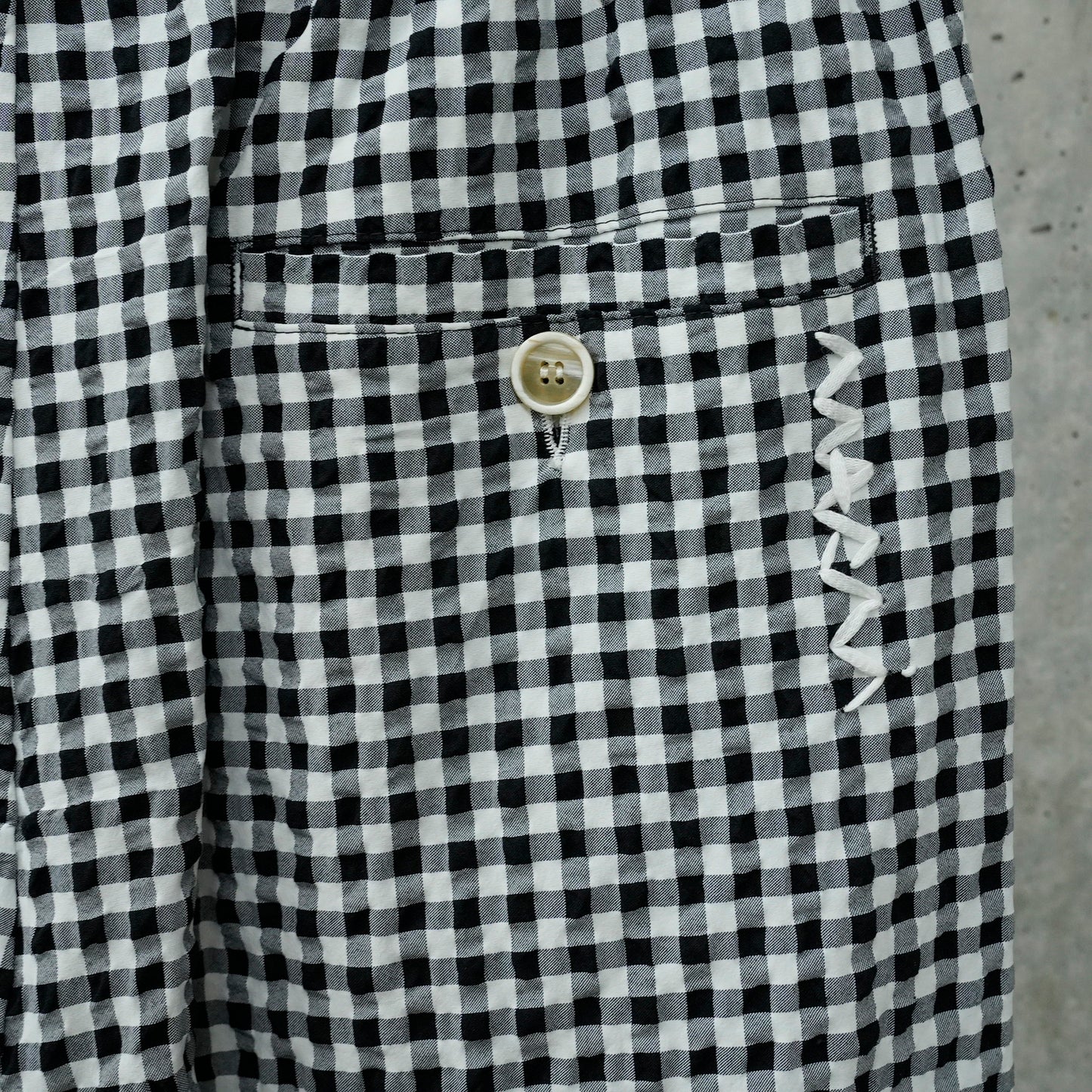 GINGHAM SEERSUCKER PANTS / CHN99