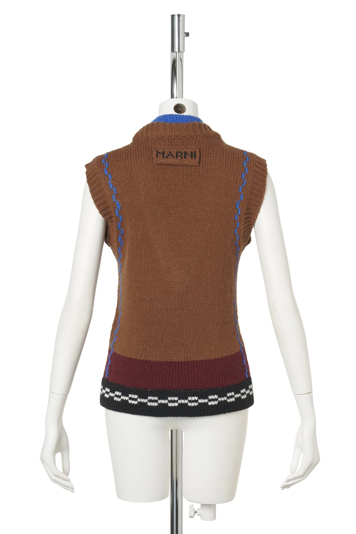 WOOL "M" INTARSIA GAUGE 5 / INM53:SADELLE BROWN