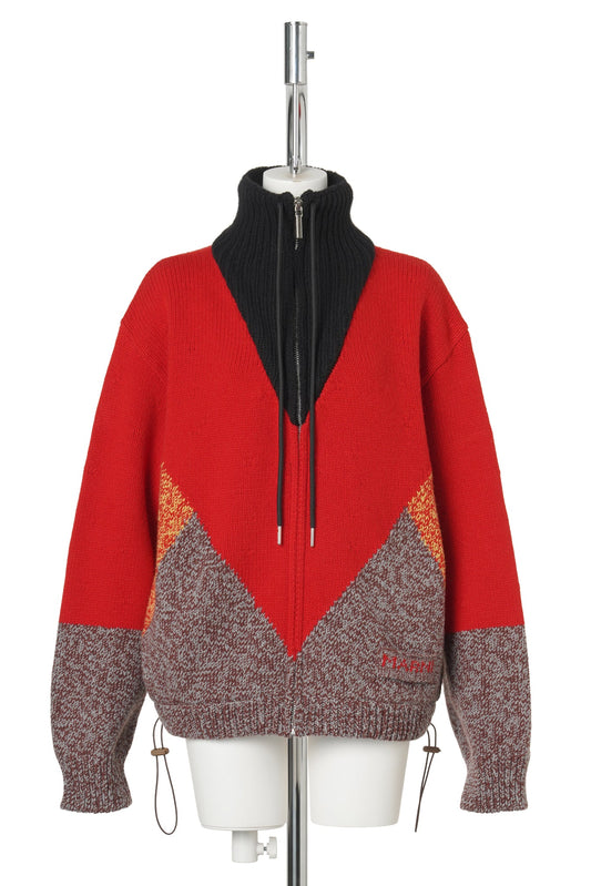 MOULINATED WOOL-WS GAUGE 3/7 / INR69:HOT RED