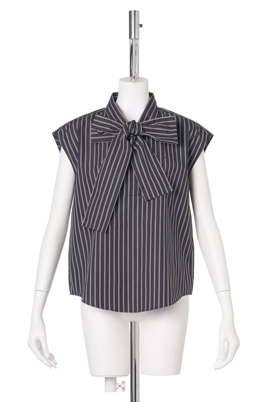 TECHNO STRIPED POPLIN / STN99:BLACK