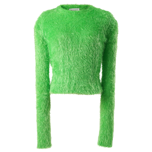 WILD PUFFY KNIT FITTED SWEATER / GN45:BRIGHT