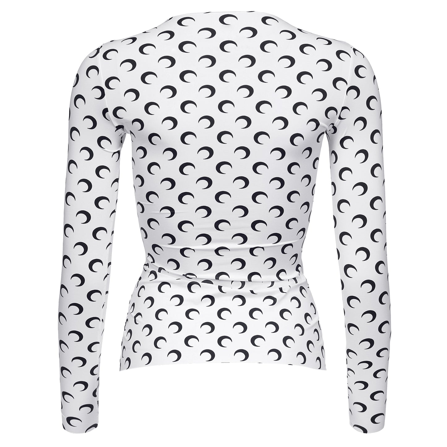 MOON PRINTED JERSEY SECOND SKIN CREWNECK / WH00:OPTICAL WHITE