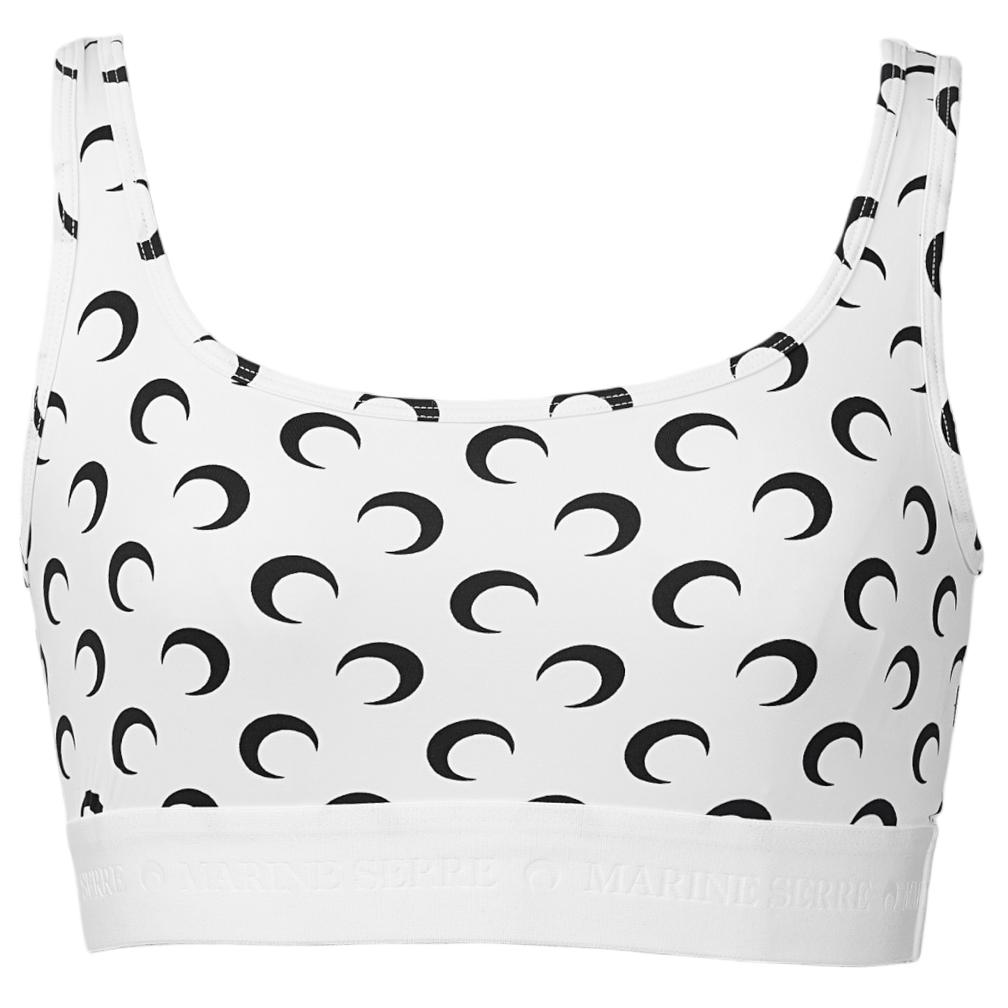 MOON PRINTED JERSEY SPORT BRA / WH00:OPTICAL WHITE