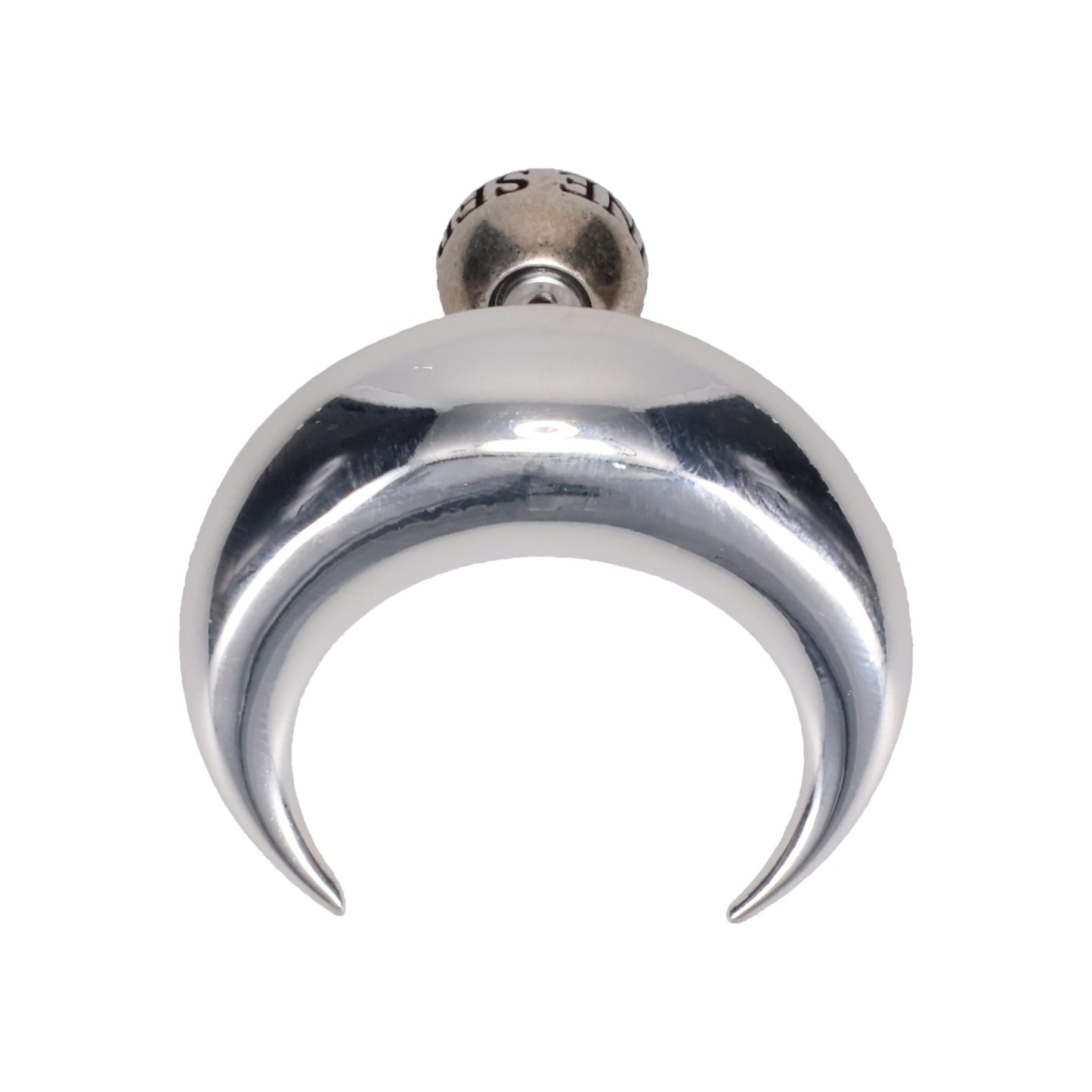 MOON STUD SINGLE EARRING / MT11:SHINY SILVER