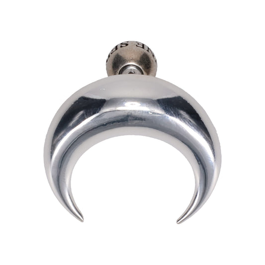 MOON STUD SINGLE EARRING / MT11:SHINY SILVER