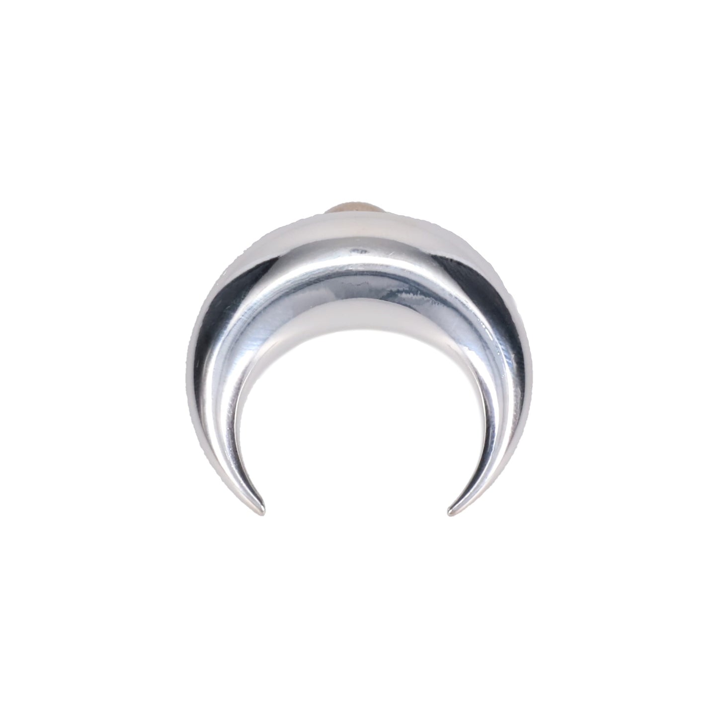 MOON STUD SINGLE EARRING / MT11:SHINY SILVER