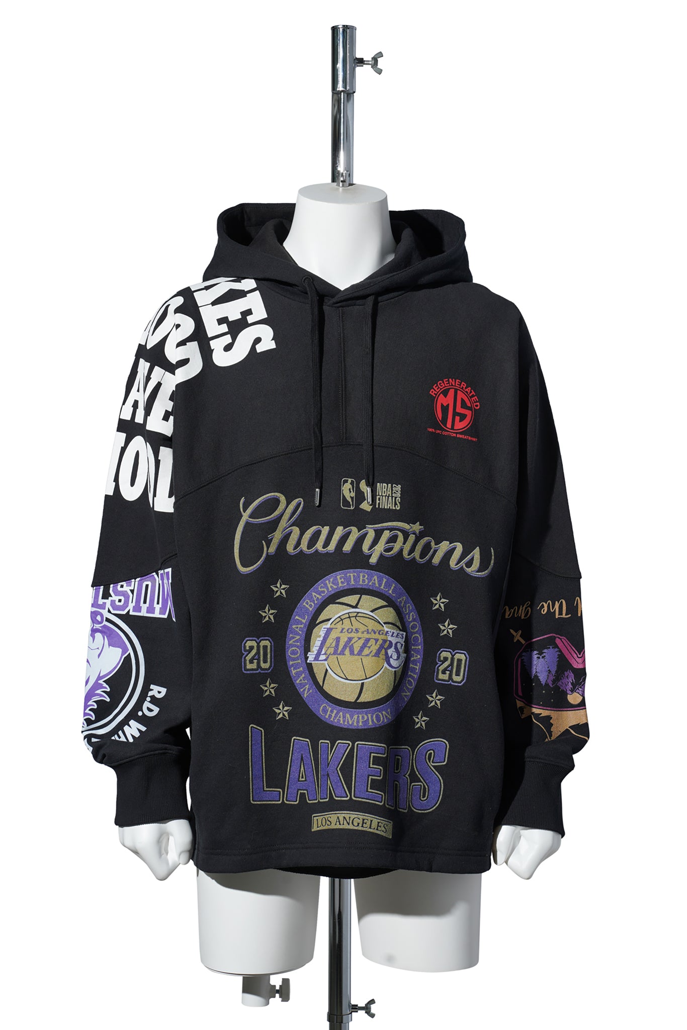 REGENERATED GRAPHIC JERSEY HOODIE / BK99:BLACK