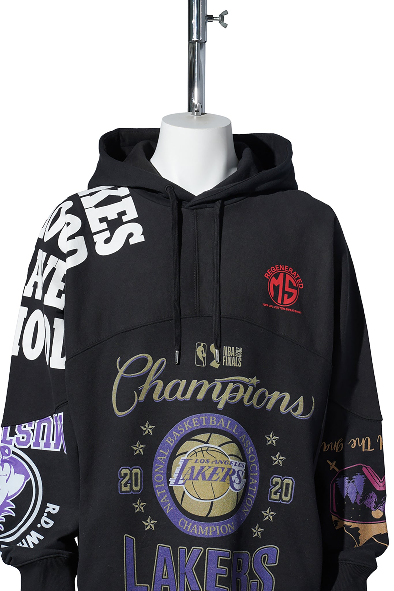 REGENERATED GRAPHIC JERSEY HOODIE / BK99:BLACK