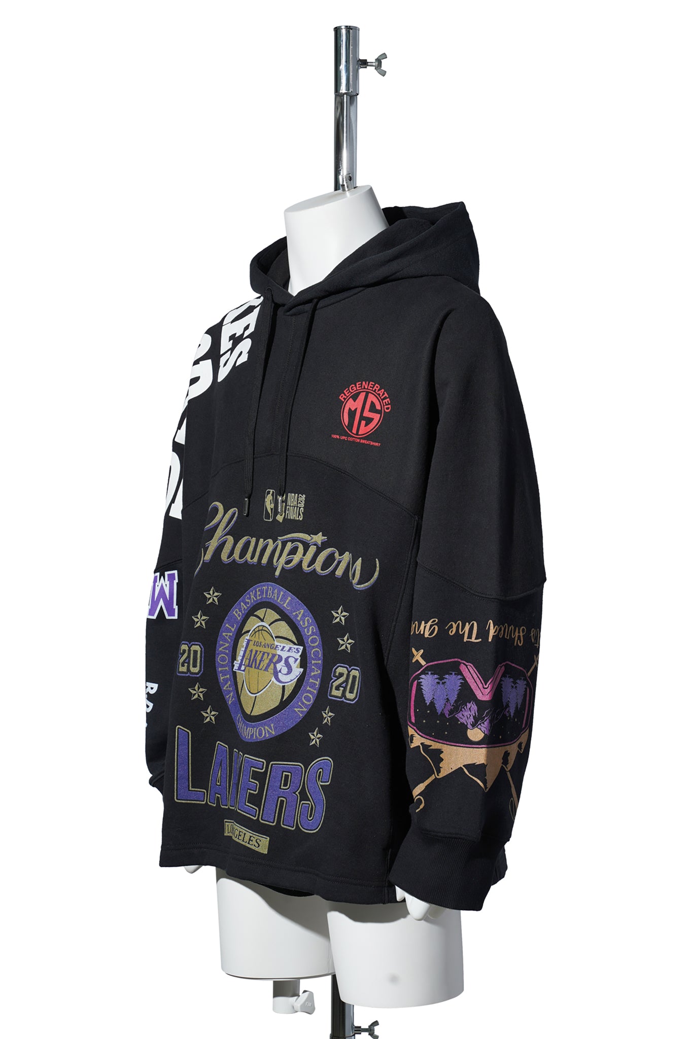 REGENERATED GRAPHIC JERSEY HOODIE / BK99:BLACK