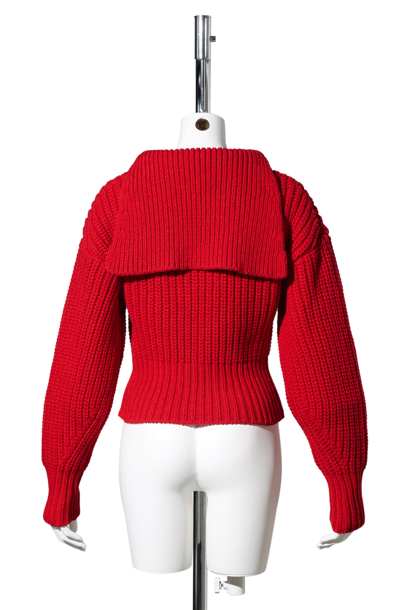 CHUNKY WOOL KNIT CREWNECK SWEATER / RD10:RED