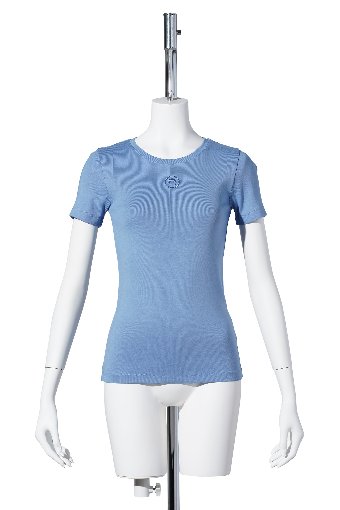 MOON LOGO RIBBED JERSEY BABY FIT T-SHIRT / BB01:BLUE BONNET