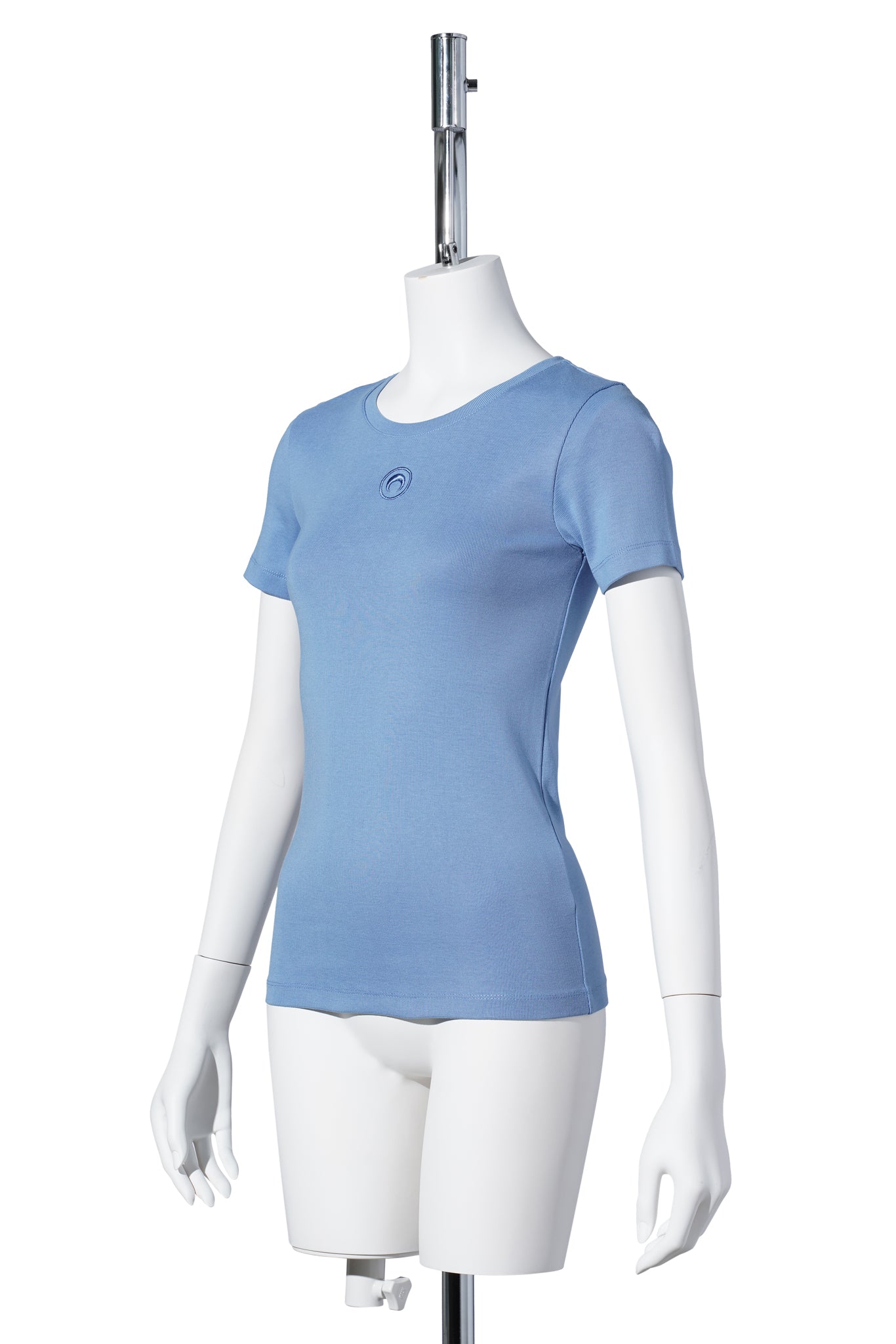 MOON LOGO RIBBED JERSEY BABY FIT T-SHIRT / BB01:BLUE BONNET