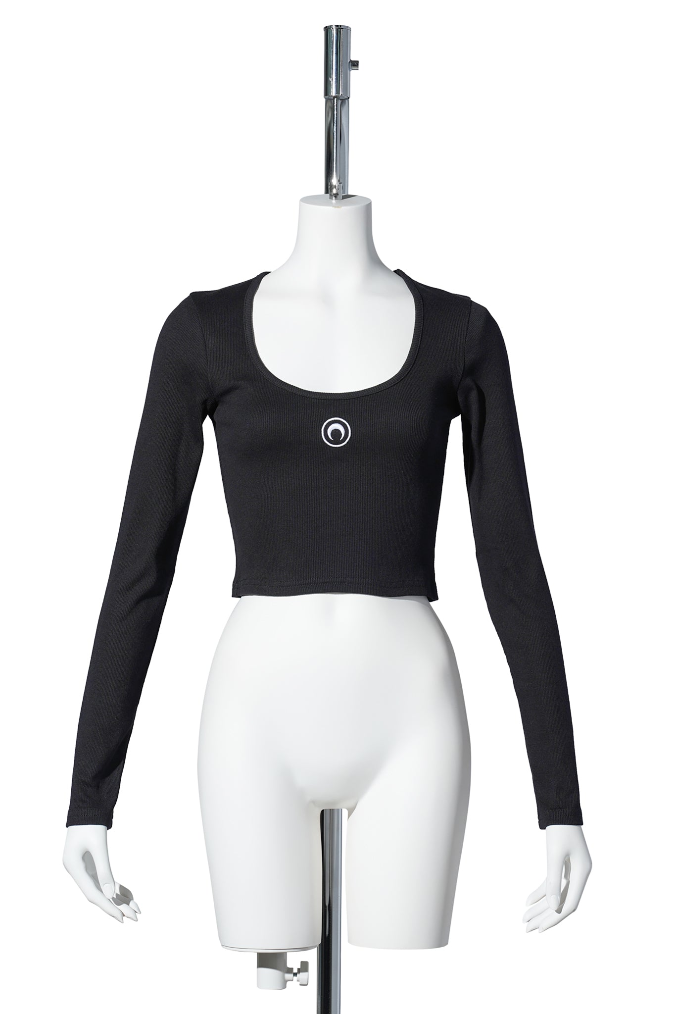 MOON LOGO JERSEY LS ROUNDNECK TOP / BK99:BLACK