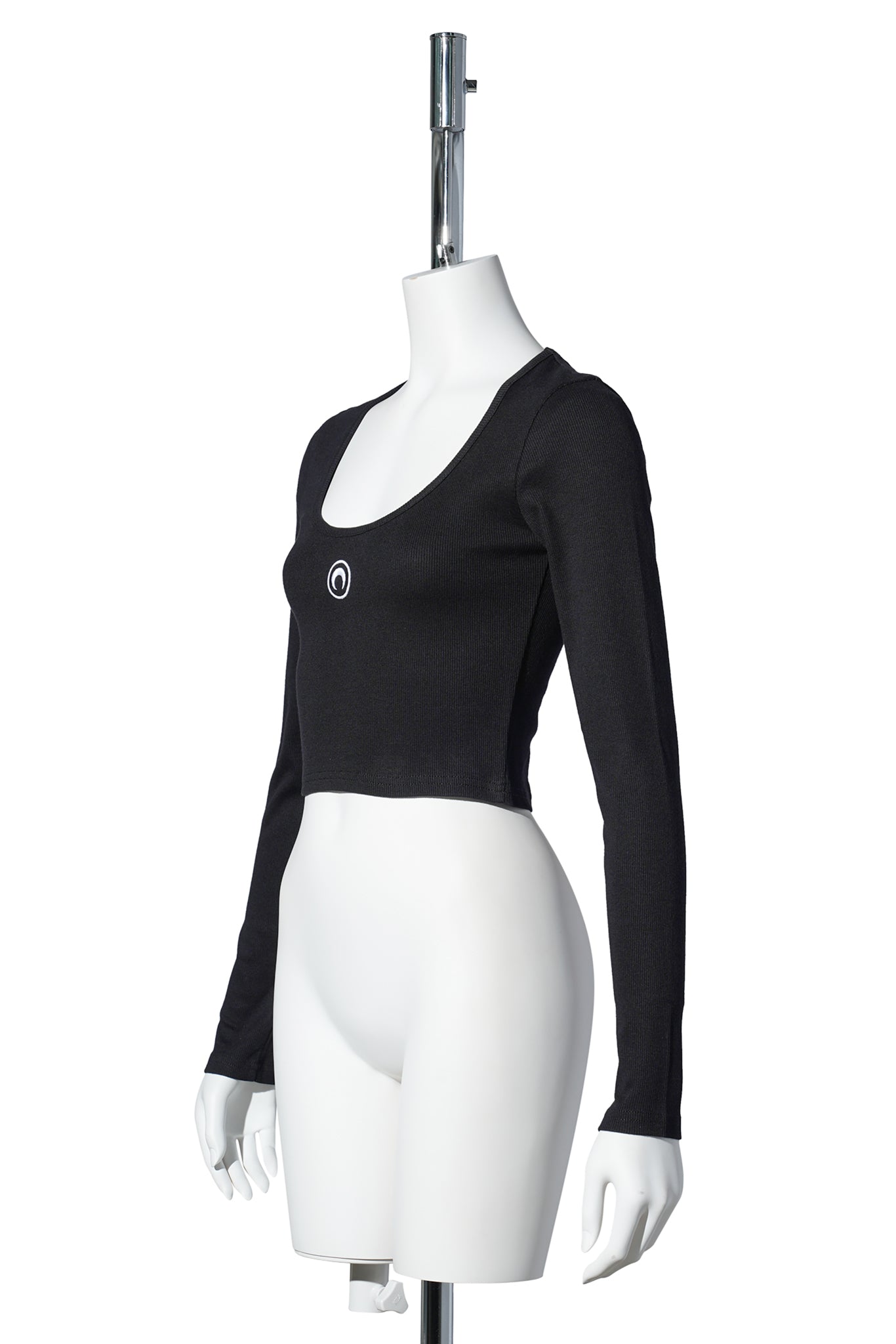 MOON LOGO JERSEY LS ROUNDNECK TOP / BK99:BLACK