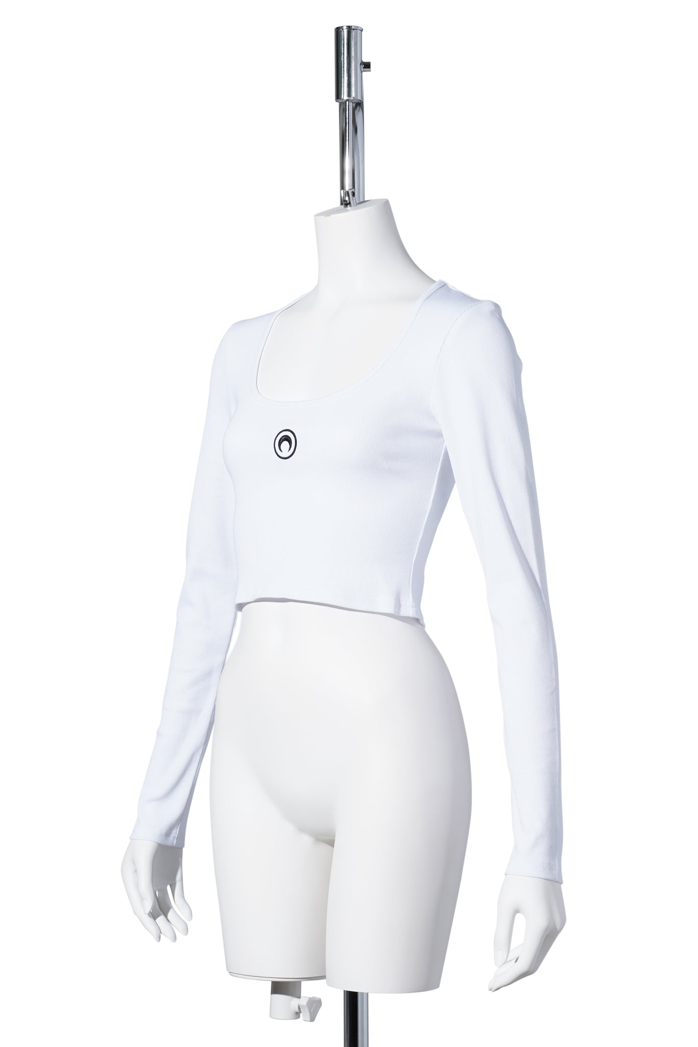 MOON LOGO JERSEY LS ROUNDNECK TOP / WH10:WHITE