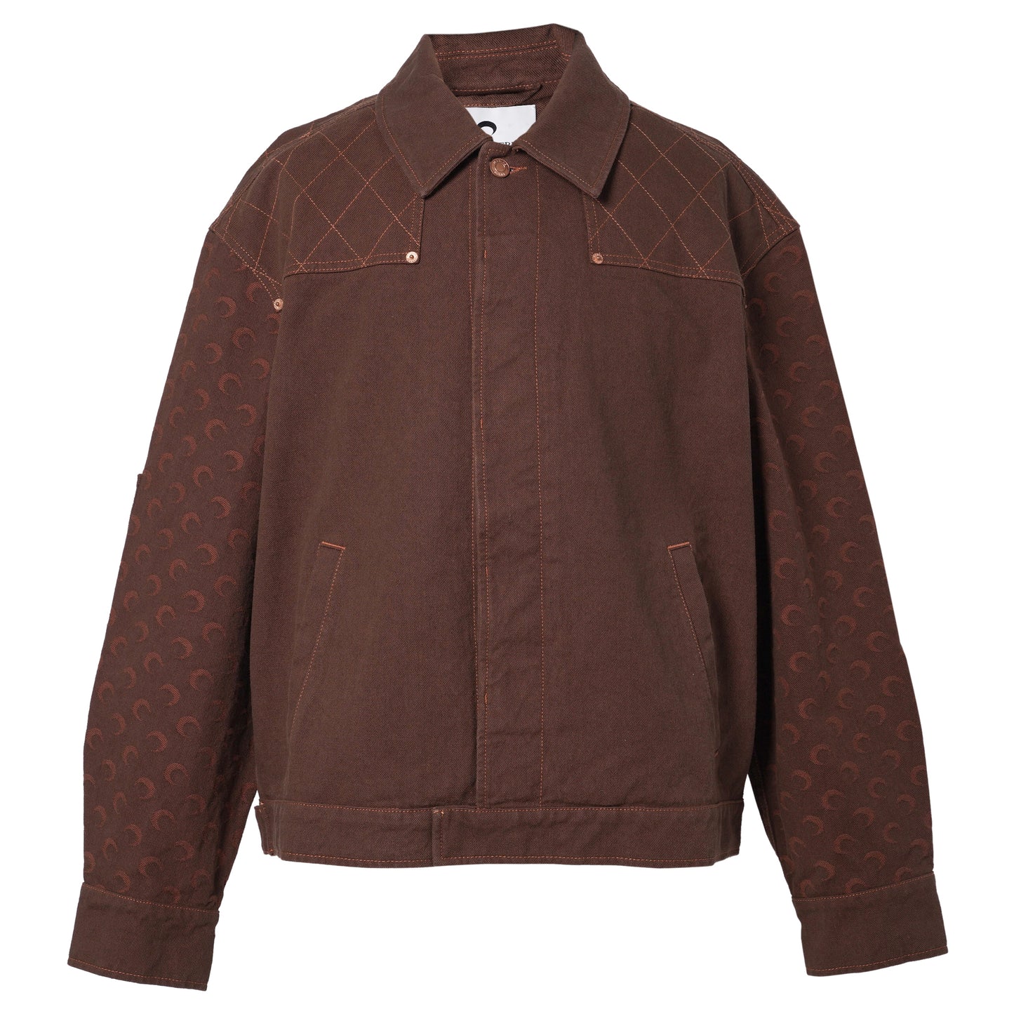MOON JACQUARD TWILL WORKWEAR JACKET / BR40:DEEP BROWN