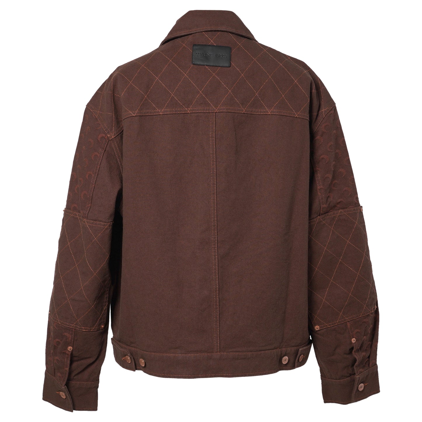 MOON JACQUARD TWILL WORKWEAR JACKET / BR40:DEEP BROWN