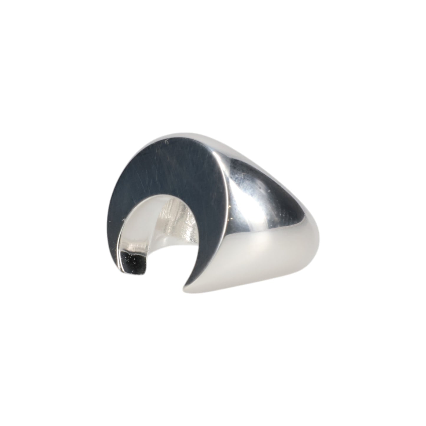 SILVER PLATED MOON RING / MT11:SHINY SILVER