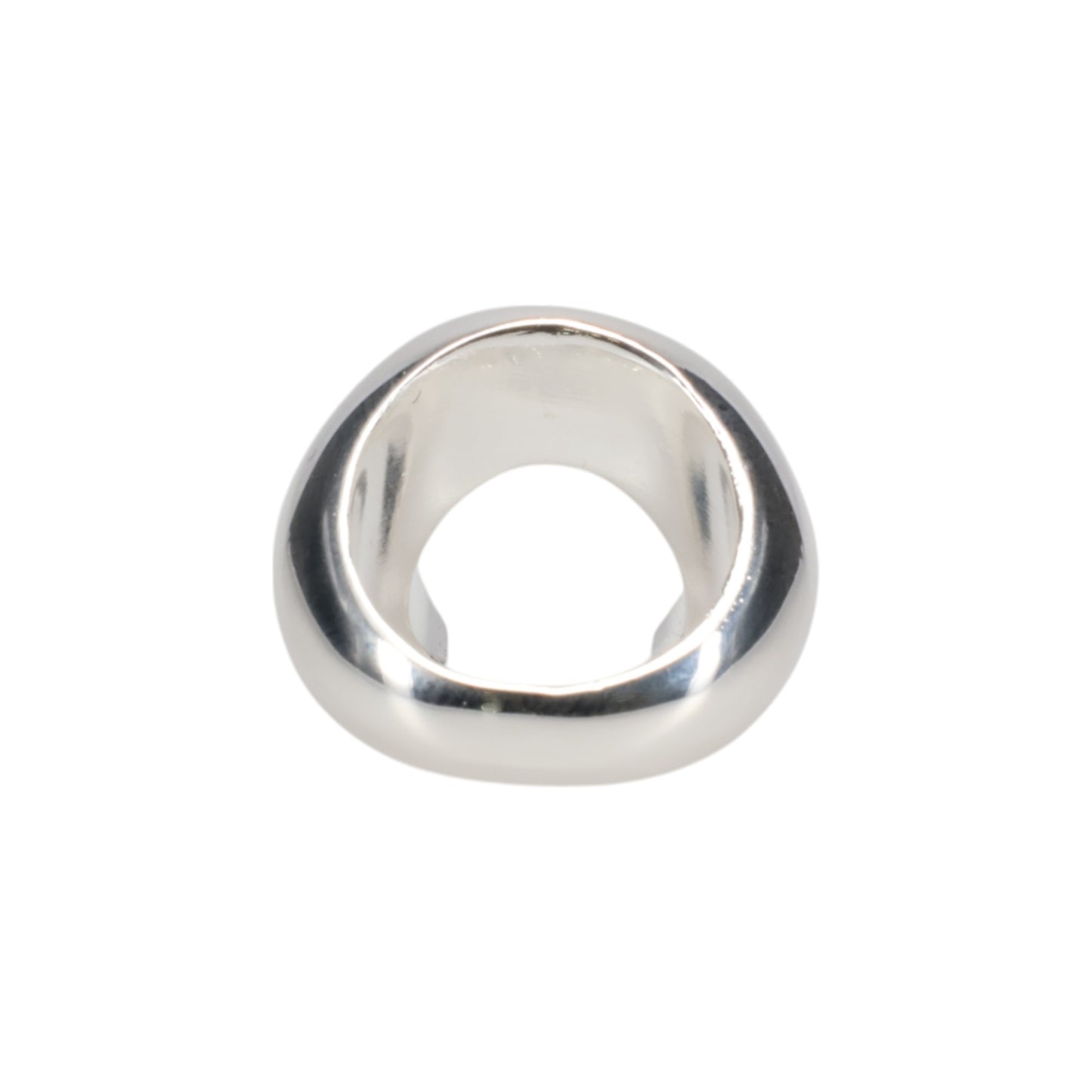 SILVER PLATED MOON RING / MT11:SHINY SILVER