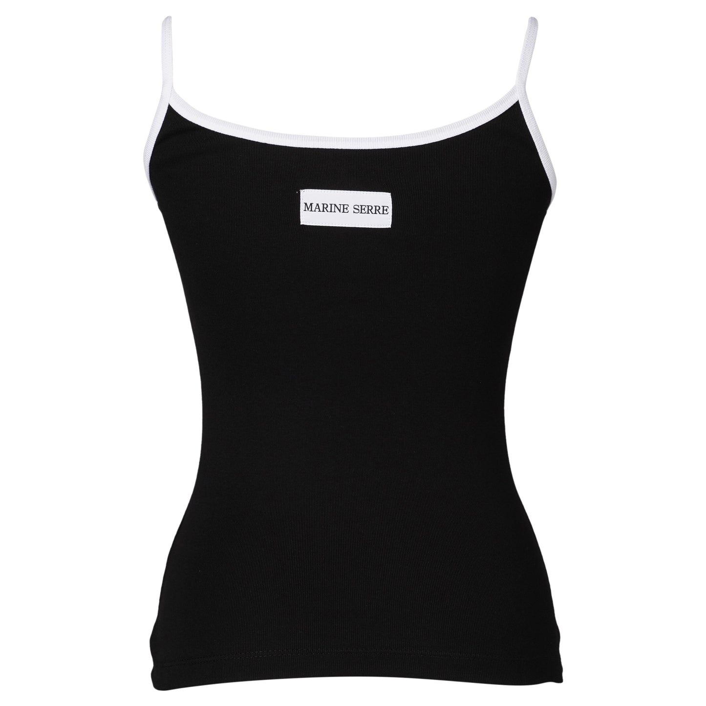 MOON LOGO RIBBED JERSEY STRAP TOP / BK99:BLACK