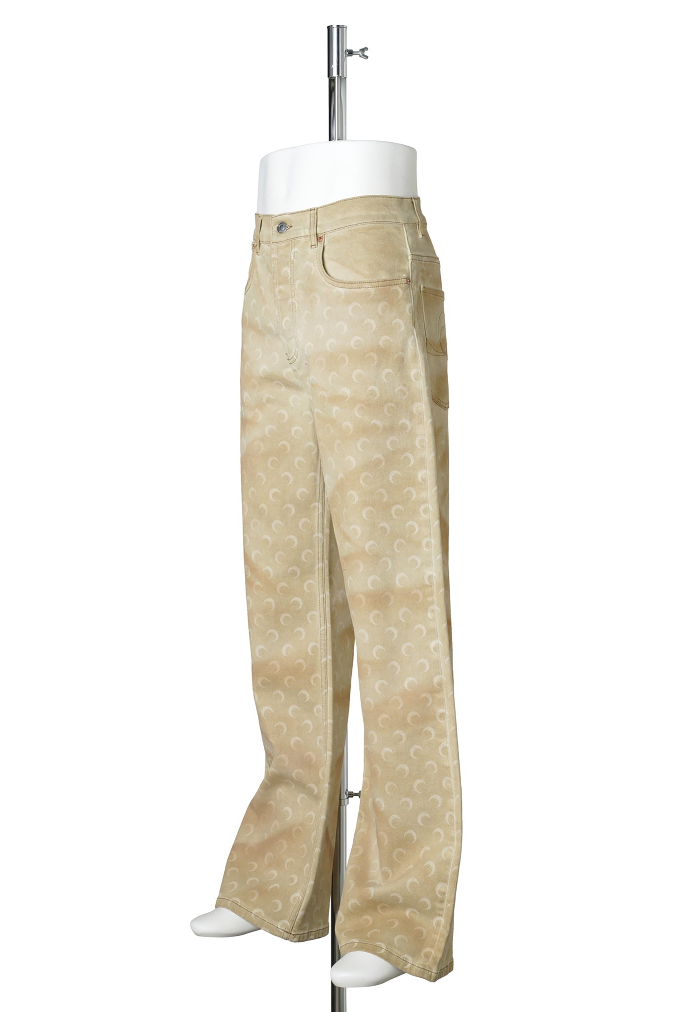 FADED MOON DENIM STRAIGHT JEANS / BG50:DARK BEIGE