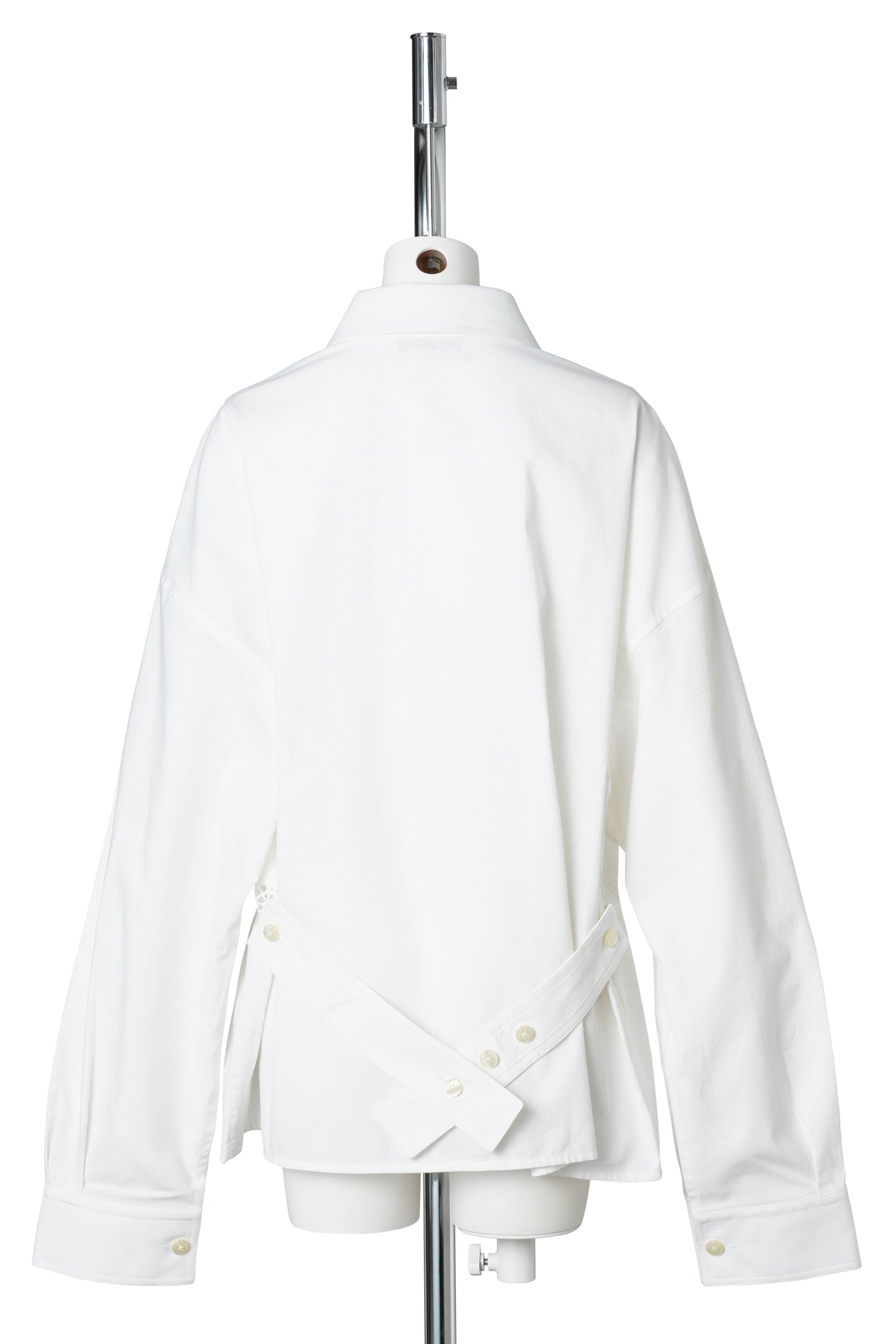 REGENERATED HOUSEHOLD LINEN BOXY LS SHIRT / WH20:OFF WHITE