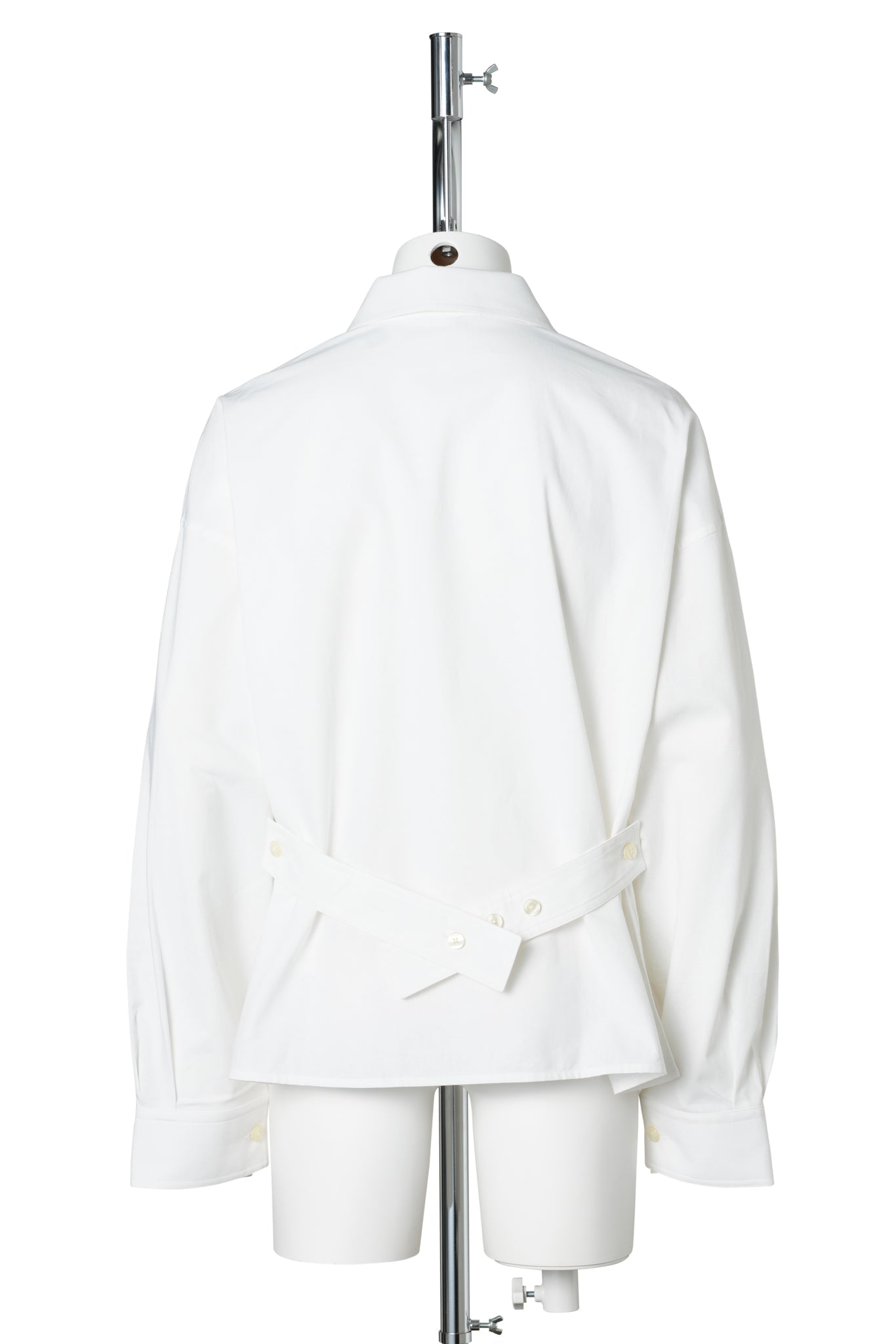 REGENERATED HOUSEHOLD LINEN BOXY LS SHIRT / WH20:OFF WHITE