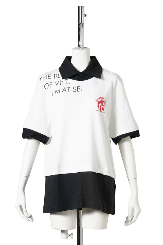 REGENERATED JERSEY SS POLO T-SHIRT / WH10:WHITE