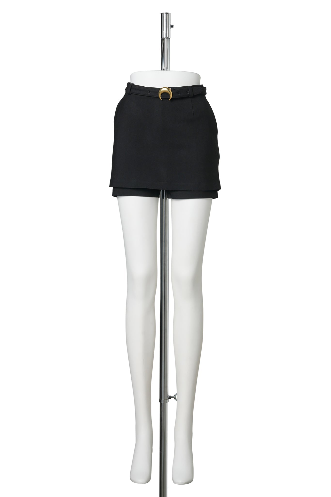 TAILORED MOON BELTED MINI SKORT / BK99：BLACK