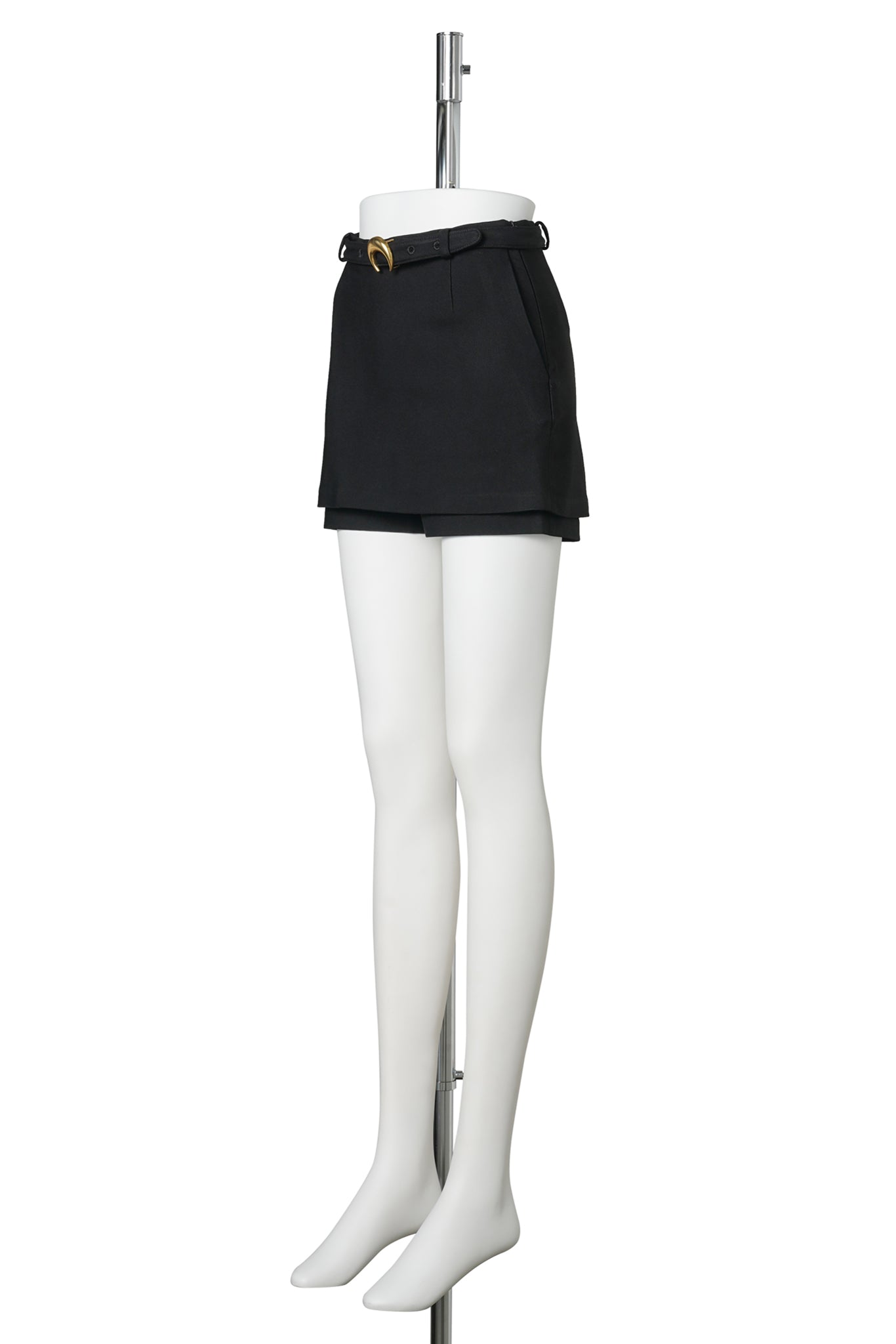 TAILORED MOON BELTED MINI SKORT / BK99：BLACK