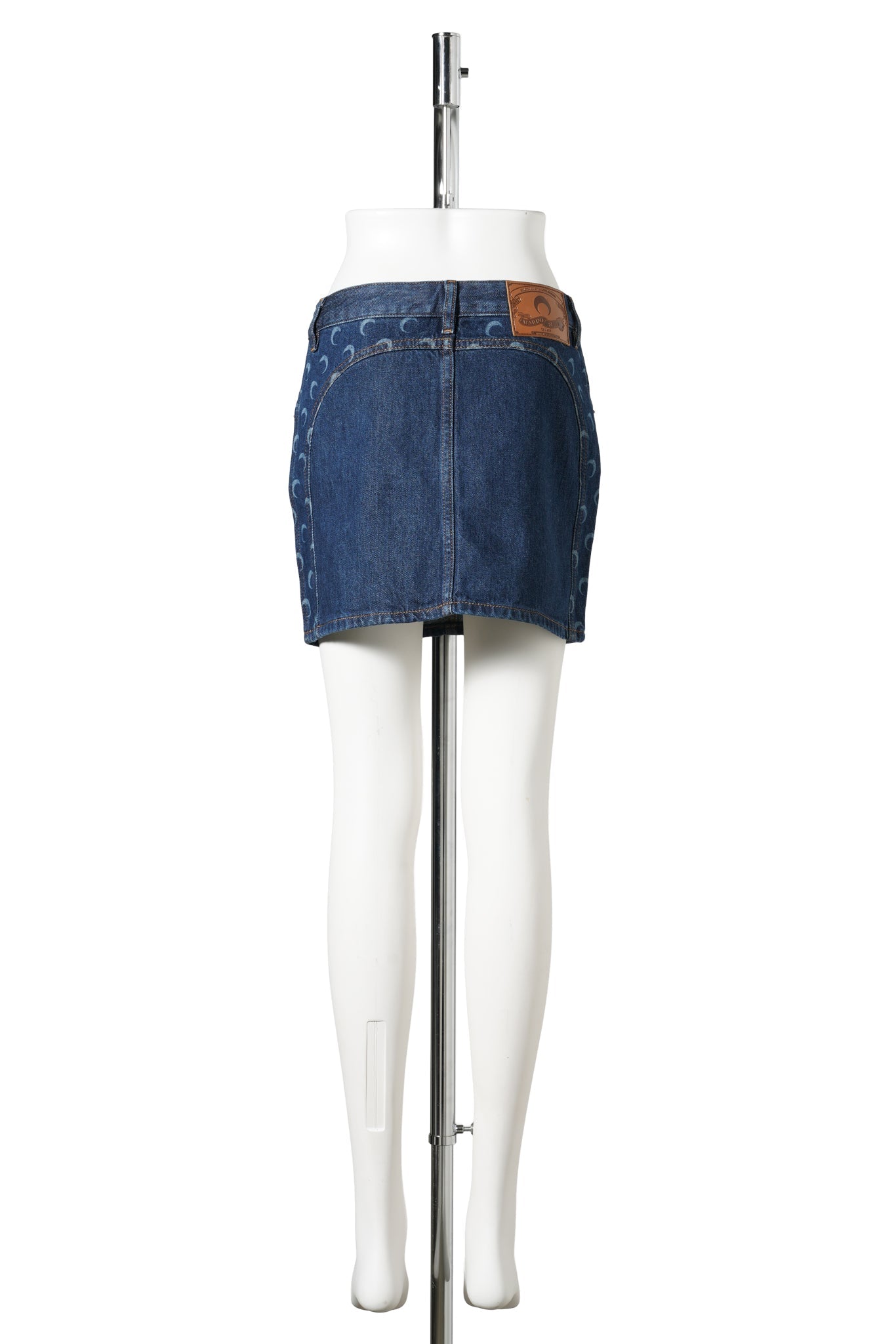 MIDNIGHT BLUE ZIPPED MINI SKIRT / BL80:MIDNIGHT BLUE