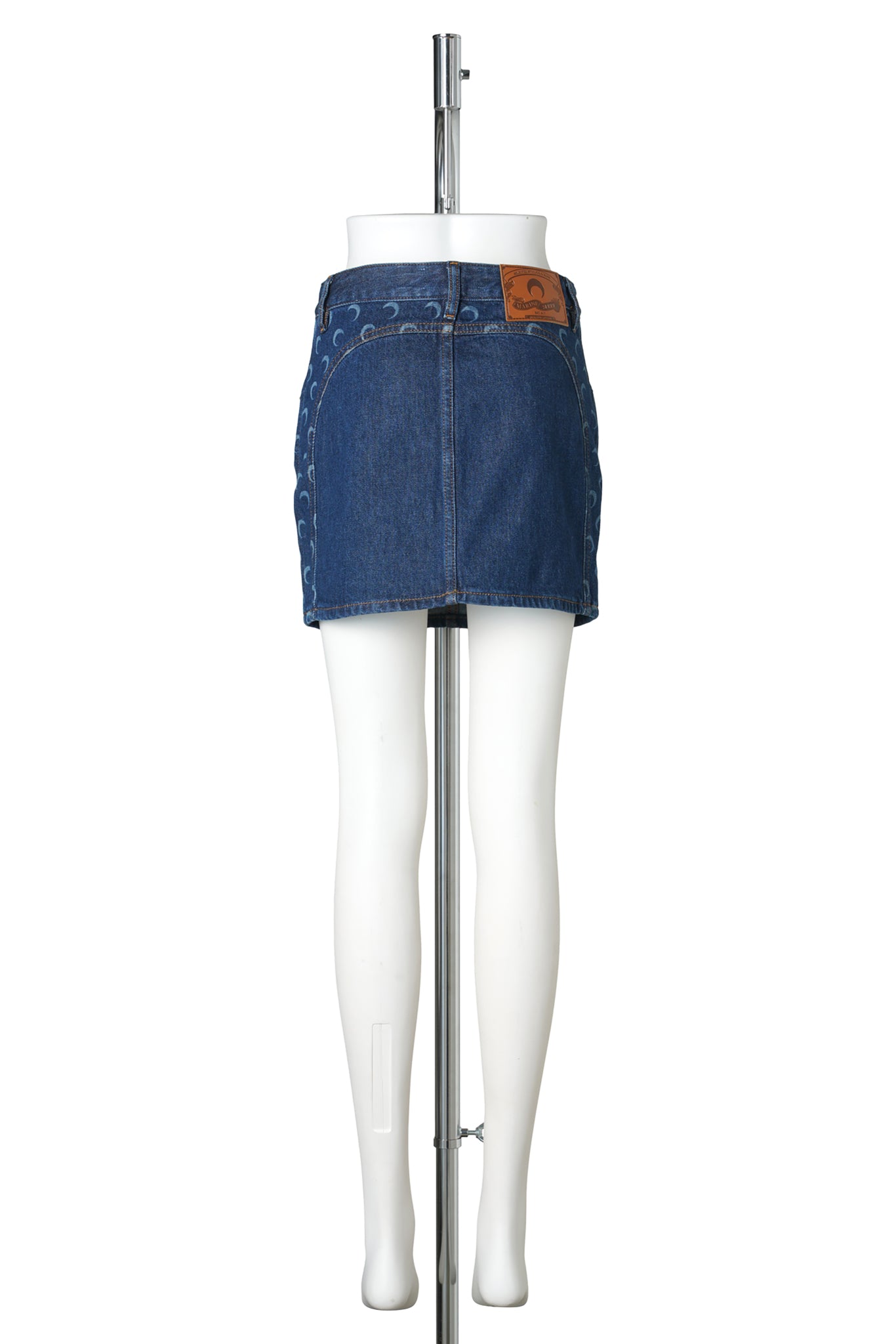 MIDNIGHT BLUE ZIPPED MINI SKIRT / BL80:MIDNIGHT BLUE