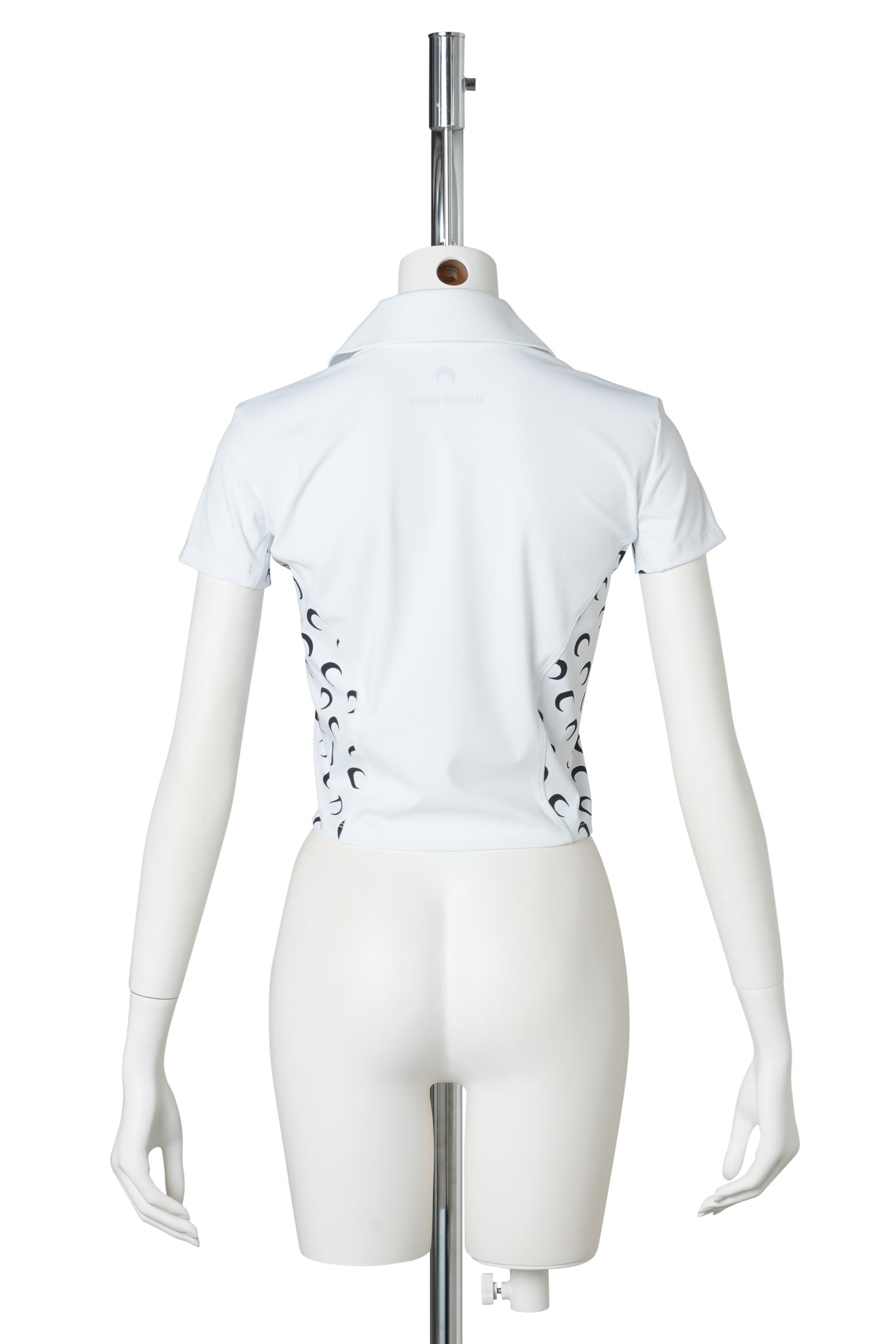 ATHLEISURE SS POLO TOP WITH MOON INSERTS / WH00:OPTICAL WHITE