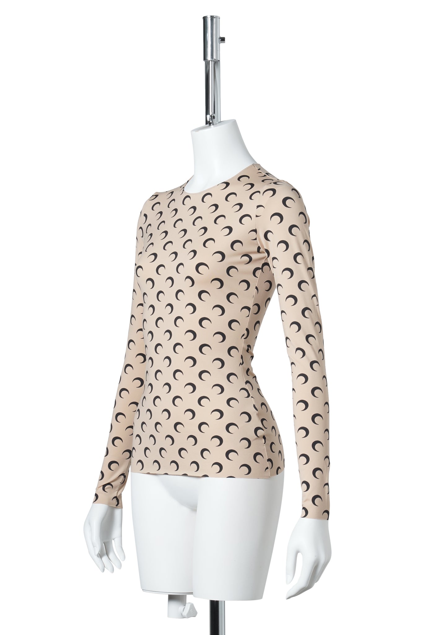 MOON PRINTED JERSEY LS CREWNECK TOP / TA10:TAN